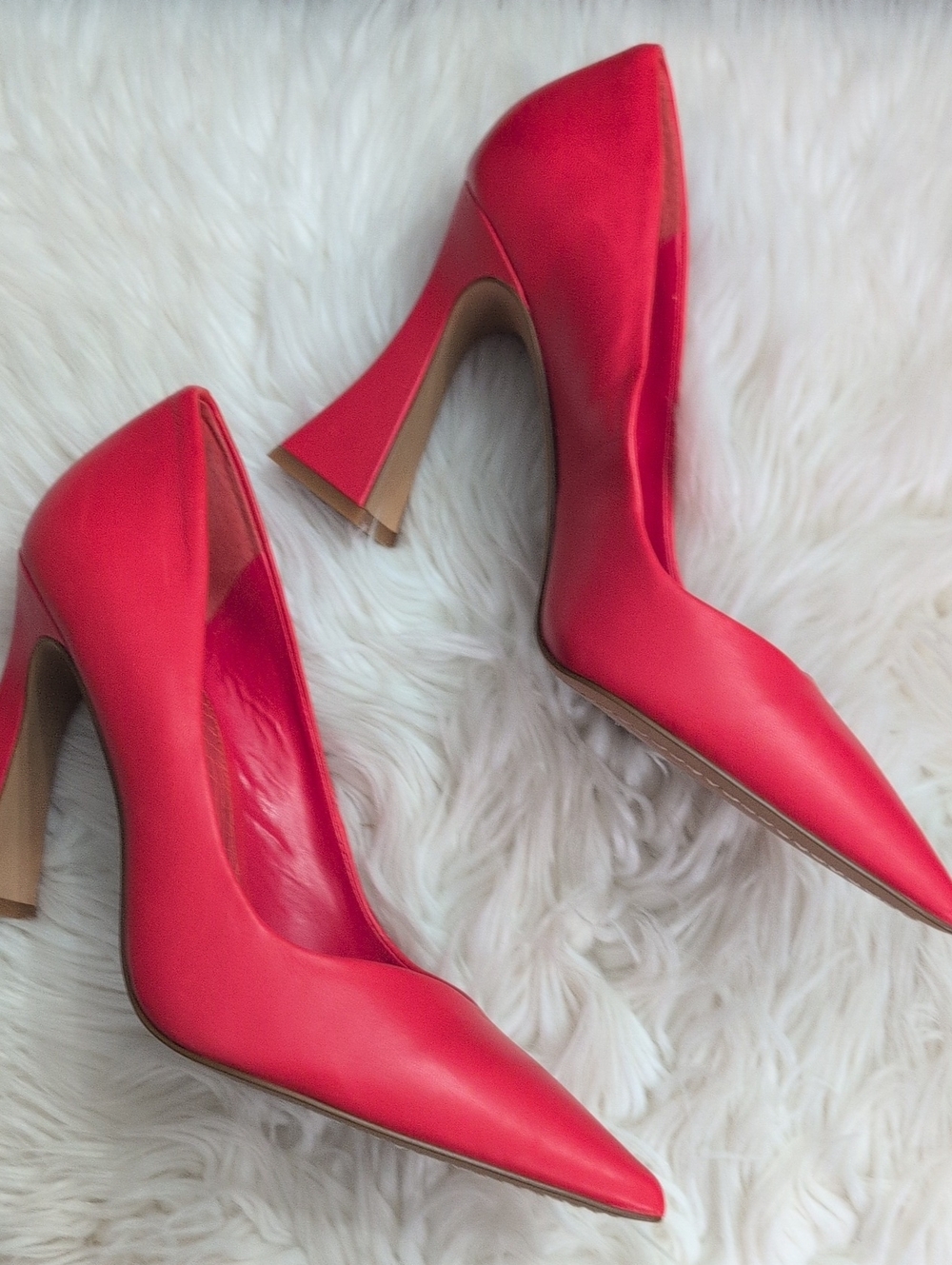 Vince Camuto Bright Red Pointed-Toe Stiletto Pumps - Picture 3 of 5